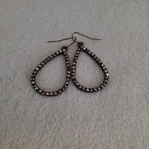 3for$12 Black Sparkle Earrings